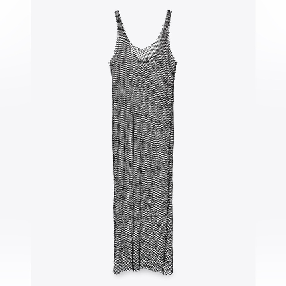 Zara Rhinestone Mesh Dress Limited Edition